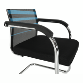 Scaun conferinta albastru negru Esin 55x64x93 cm
