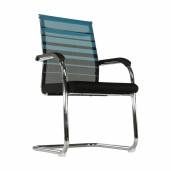 Scaun conferinta albastru negru Esin 55x64x93 cm