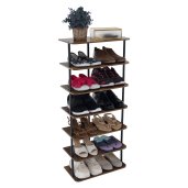 Raft pardoseala negru lemn rustic Etuda 46x24x102,5 cm
