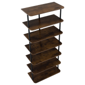 Raft pardoseala negru lemn rustic Etuda 46x24x102,5 cm