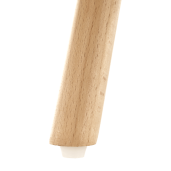 Scaun bar piele ecologica alba picioare fag Evans 38x45x91 cm 