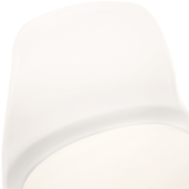 Scaun bar piele ecologica alba picioare fag Evans 38x45x91 cm 