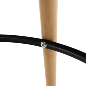 Scaun bar piele ecologica alba picioare fag Evans 38x45x91 cm 
