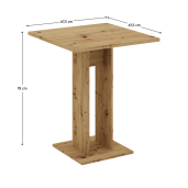 Masa DTD stejar artisan 67.5x67.5x78 cm