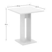 Masa DTD alb Everet 67.5x67.5x78 cm
