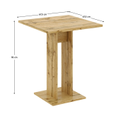 Masa DTD stejar wotan 67.5x67.5x78 cm
