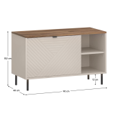 Pantofar DTD laminat stejar castello casmir Eyco 90x40x55,1 cm