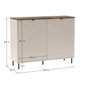 Comoda DTD casmir stejar castello Eyco 123,4x40x95,4 cm