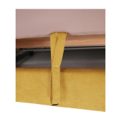Coltar extensibil cu tapiterie textil galben mustar stanga Fabia 280x235x88 cm