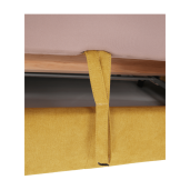 Coltar extensibil cu tapiterie textil galben mustar dreapta Fabia 280x235x88 cm