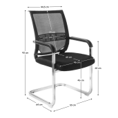 Scaun birou negru Faje 53x64x93 cm 
