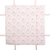 Cos paine bumbac multicolor Iepuras 35x35x8 cm