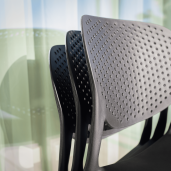 Scaun plastic negru Fedra 46x53x81.5 cm 