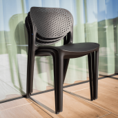 Scaun plastic negru Fedra 46x53x81.5 cm 