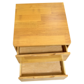 Noptiera lemn masiv natur Ferb 40x40x48,5 cm 