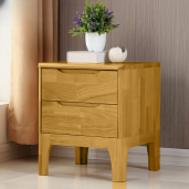 Noptiera lemn masiv natur Ferb 40x40x48,5 cm 