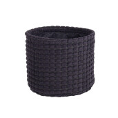 Cos depozitare textil negru 16x13 cm