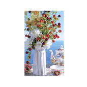 Crenguta Smochin artificial rosu verde 42 cm