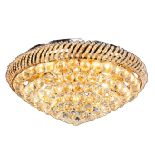 Plafoniera fier auriu sticla transparenta 60x25 cm