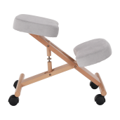 Scaun birou ergonomic gri-maro taupe fag Flonet 46x65x52-72 cm 