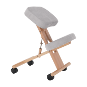 Scaun birou ergonomic gri-maro taupe fag Flonet 46x65x52-72 cm 