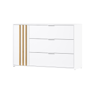 Comoda DTD alb stejar artisan Florens 125x35x79,5 cm