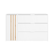Comoda DTD alb stejar artisan Florens 125x35x79,5 cm