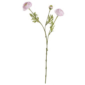 Ranunculus artificial 3 flori roz pudrat 60h