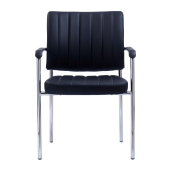 Scaun birou piele ecologica neagra crom Florin 63x56x83 cm