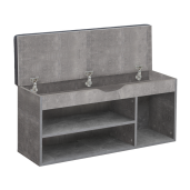 Pantofar DTD gri beton Fuddy 103.6x32x48 cm