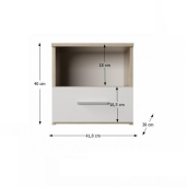 Set mobilier dormitor mdf natur stejar sonoma alb, pat 160x200 cm, Gabriela 201.6x62x200 cm