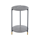 Masuta MDF metal gri negru Gajar 42x42x61 cm
