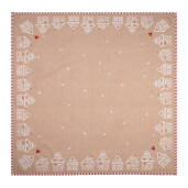 Fata masa Craciun bumbac multicolor Turta Dulce 100x100 cm