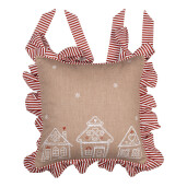 Fata perna scaun Craciun bumbac multicolor Turta Dulce 40x40 cm