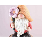 Set 2 figurine ceramica multicolora Gnomi 8.5x7.5x17.5 cm, 6.5x5x13 cm