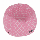 Fotoliu tip sac textil roz alb Gomby 60x60x50 cm