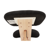 Scaun birou ergonomic tapiterie neagra picioare fag Groco 46x65x72 cm
