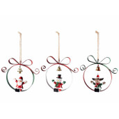 Set 6 ornamente brad Craciun metal multicolor 12.5x3x11 cm