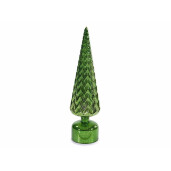 Brad Craciun sticla verde cu led Ø 10 cm x 37,5 H