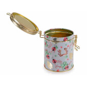 Borcan metal multicolor inchidere ermetica 11,5 x 9 x 12 H