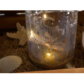 Sticluta decorativa cu led decor Marin II Ø 8 cm x 15 H