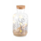 Set 3 sticlute decorative cu led decor Marin Ø 8 cm x 15 H