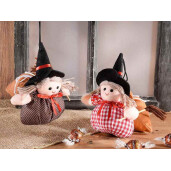 Saculet cu figurina Befana textil multicolor II cm 12x8x18 H