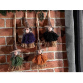 Figurina Halloween Vrajitoare Befana textil multicolor cm 36 H