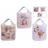 Set 3 sacose cumparaturi poliester multicolor Pisicute cm 37,5x7x54H, 9 L