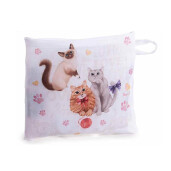 Set 3 sacose cumparaturi poliester multicolor Pisicute cm 37,5x7x54H, 9 L