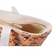 Geanta plaja textil multicolor 43x12,5x57 H