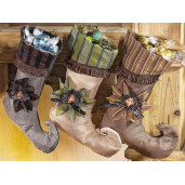 Set 3 ciorapi decorativi Halloween Befana textil multicolor cm 25 x 35 H