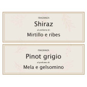 Set 2 lumanari parfumate aroma vin Pinot Grigio, Shiraz Ø 8,5 cm x 29 H