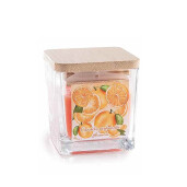 Lumanare parfumata in borcan sticla aroma Flori Portocal cm 5,5 x 5,5 x 6 H
